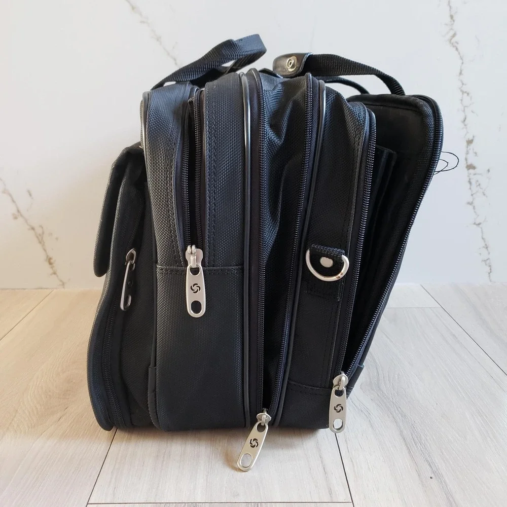 Samsonite Heritage Laptop Bag Travel Briefcase Black 15in Padded Strap 93170